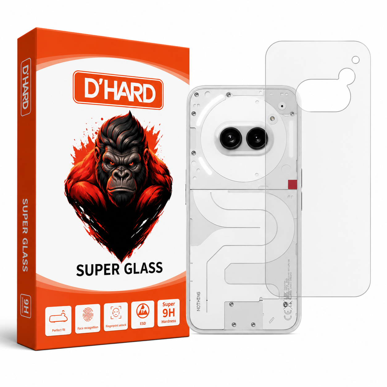 محافظ پشت گوشی شفاف D`HARD مدل HyGEL مناسب برای گوشی موبایل ناتینگ Phone 2a