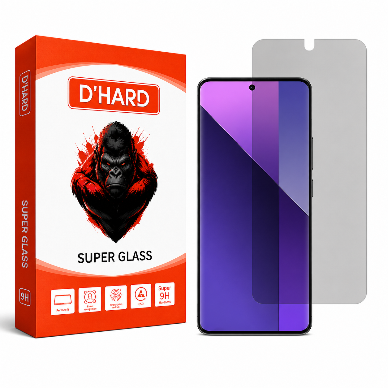 محافظ صفحه نمایش حریم شخصی D`HARD مدل Resistant مناسب برای گوشی موبایل شیائومی Redmi Note 13 Pro Plus
