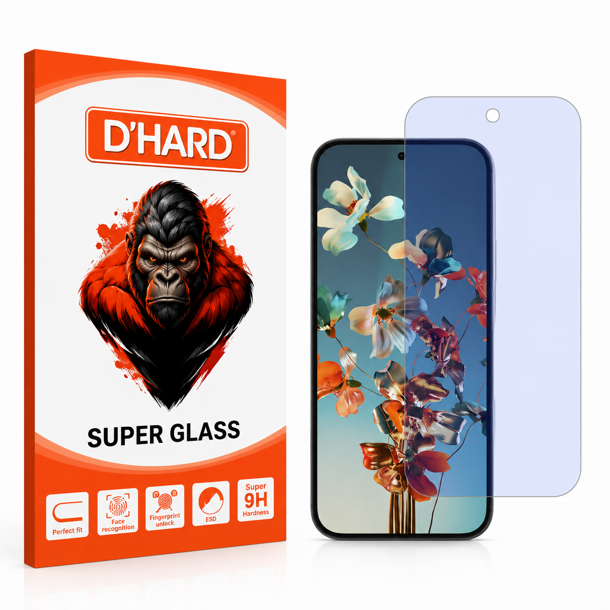 محافظ صفحه نمایش ضد اشعه آبی گلس D`HARDمدل Resistant مناسب برای گوشی موبایل ناتینگ Phone 2a Plus / nothing phone 2a Plus