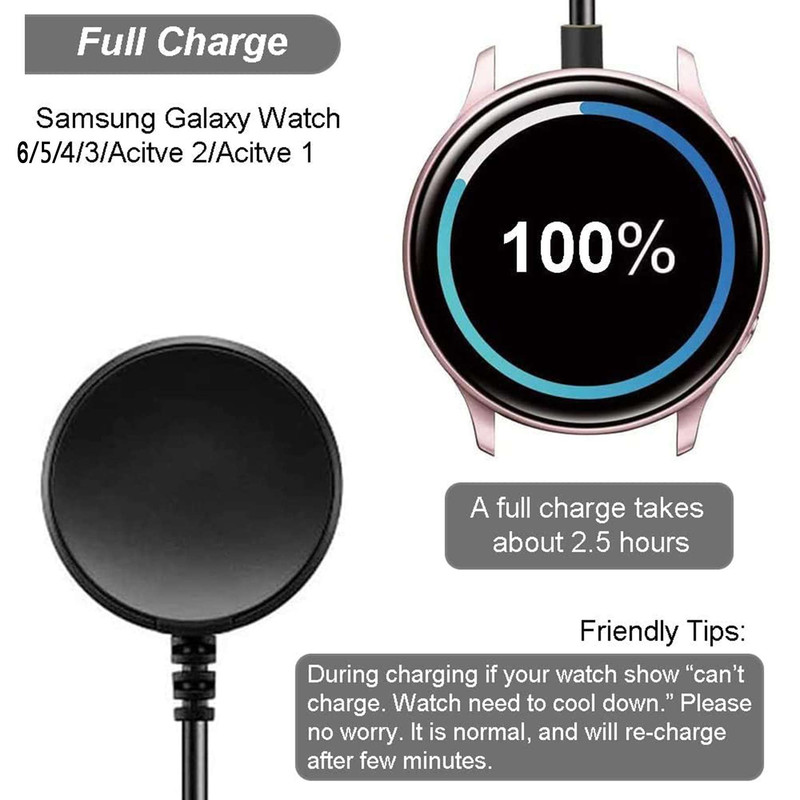 کابل شارژ راینو مدل Charger مناسب برای ساعت هوشمند سامسونگ Galaxy Watch Active / Active 2 / Watch 3 / Watch 4 / Watch 4 Classic / Watch 5 / Watch 5 Pro / Watch 6 / Watch 6 Classic