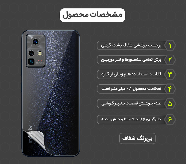محافظ صفحه نمایش مولتی نانو مدل X-SFT مناسب برای گوشی موبایل انفینیکس Zero X به همراه محافظ پشت گوشی