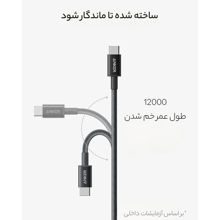 کابل تبدیل USB-C به USB-C مدل A7895 طول 1 متر